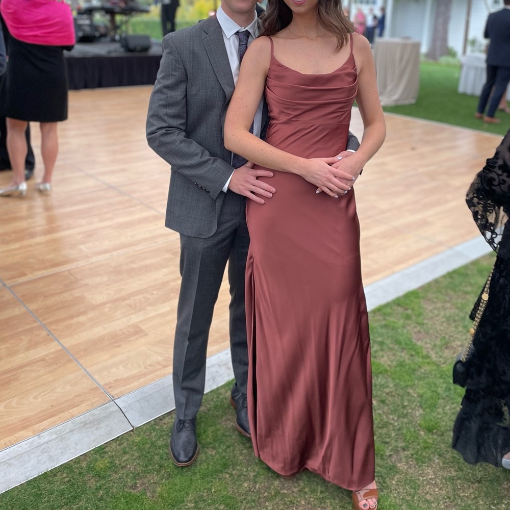 Revelry Dusty Rose Silk Dress
